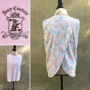 Juicy Couture Tulip-back Tee w/pineapple print